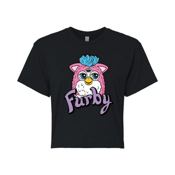Furby - Furby With Logo - Junior's Cropped Tee