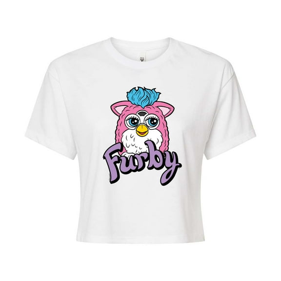Furby - Furby With Logo - Junior's Cropped Tee