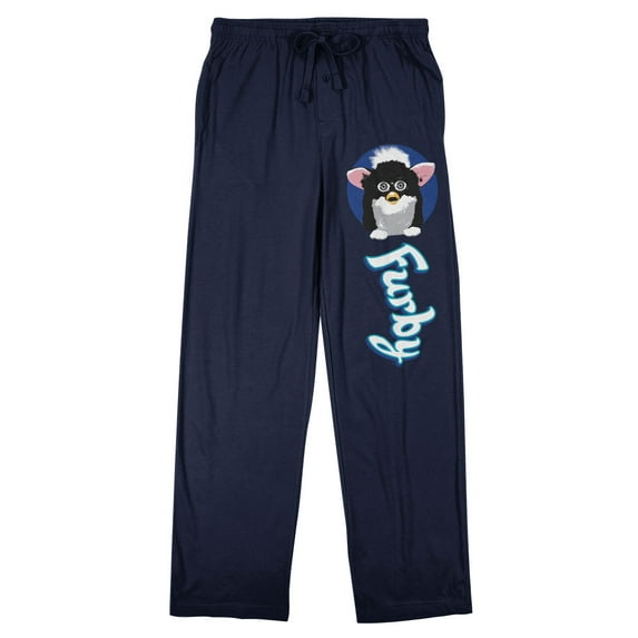 Furby Men's Navy Blue Graphic Sleep Pants-Large