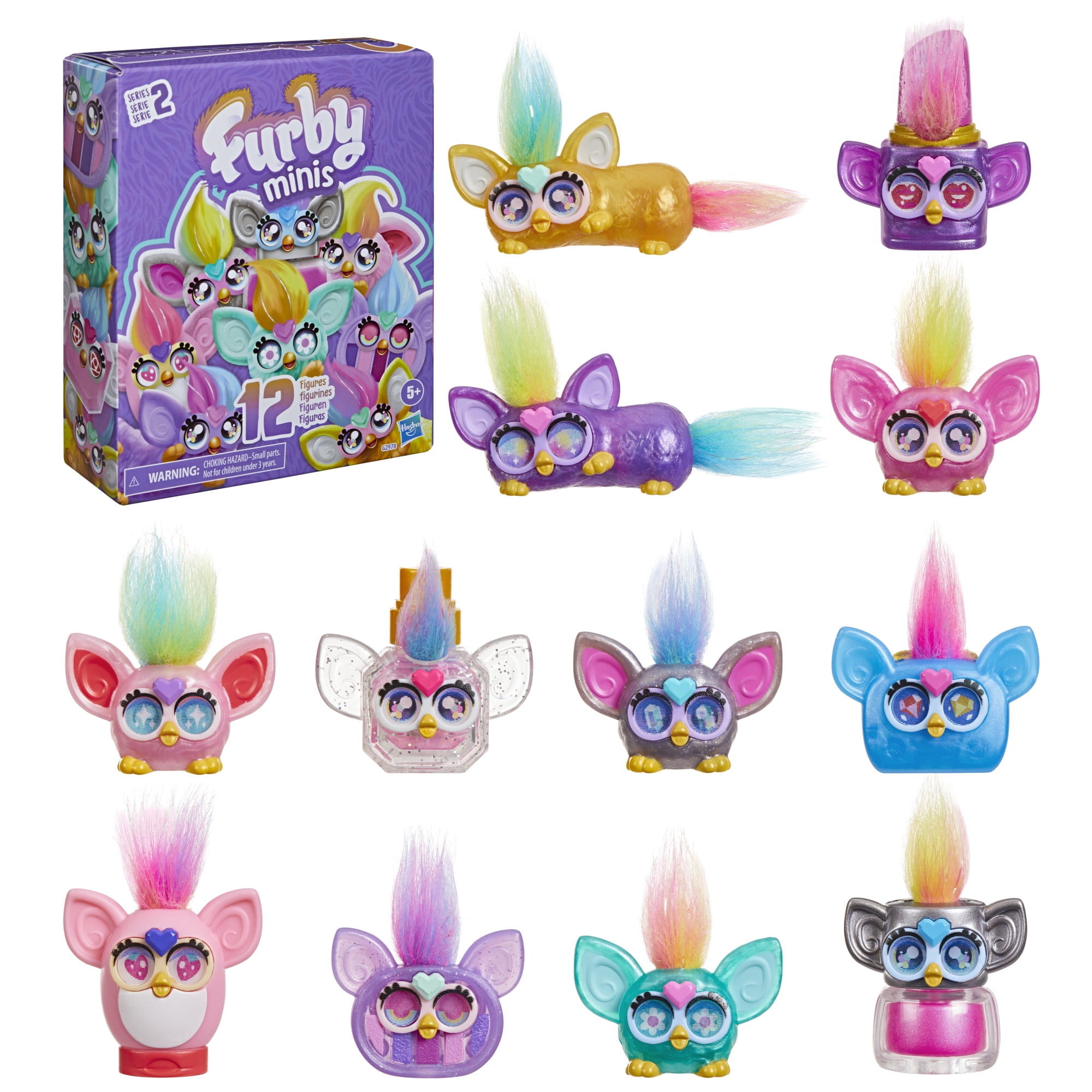Furby Minis 12 Pack of Tiny Toy Figures, Series 2 Fashion Theme