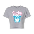 thumbnail image 1 of Furby - Photoreal Furby Logo - Junior's Cropped Tee, 1 of 4