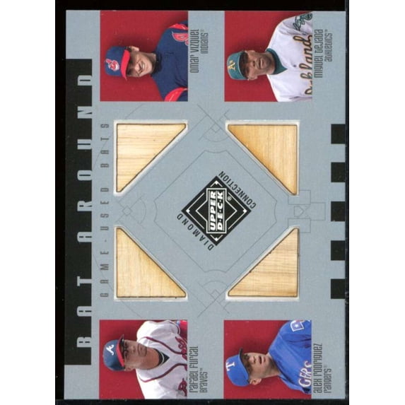 Furcal/Vizquel/Alex Rodriguez/Tejada 2002 UD Diamond Connection Quads #FVRT
