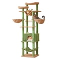 thumbnail image 1 of Furcato 77-Inch Cat Tree for Indoor Cats, Multi-Level Large Cat Tower with 4 Hammocks, 2 Padded Perches, Large Cat Condo, Green, 1 of 8