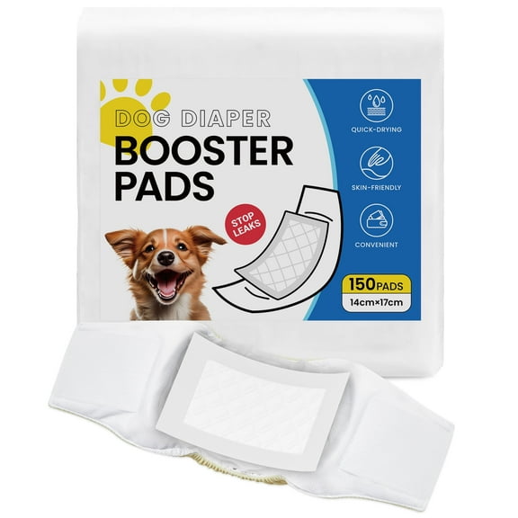Furcato Disposable Dog Diaper Liners Booster Pads for Male & Female Doggie, 150 Count, Regular