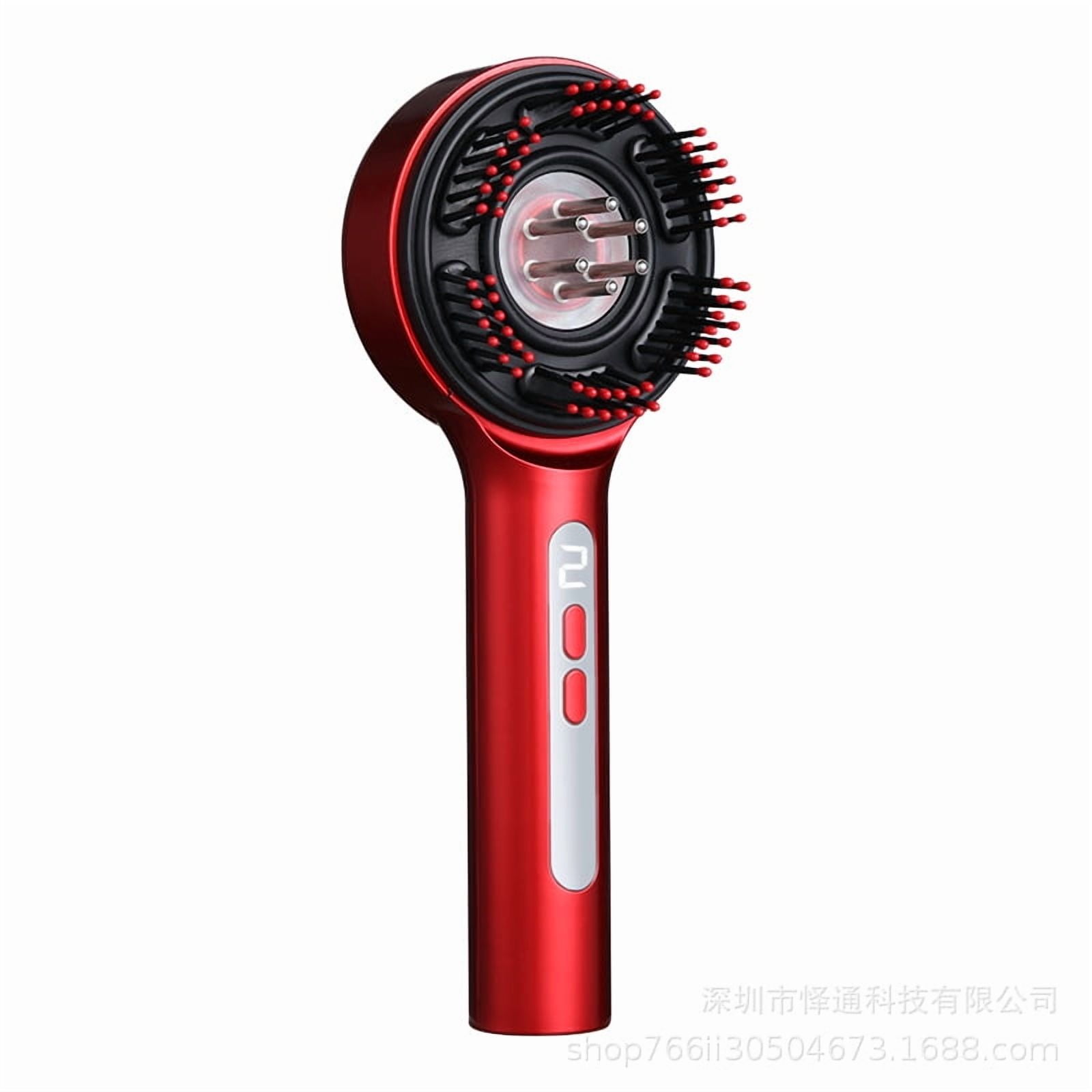 Furein Smile Electric Scalp Massager 3-in-1 Red Light Therapy & Hair Growth for Home Use, Red