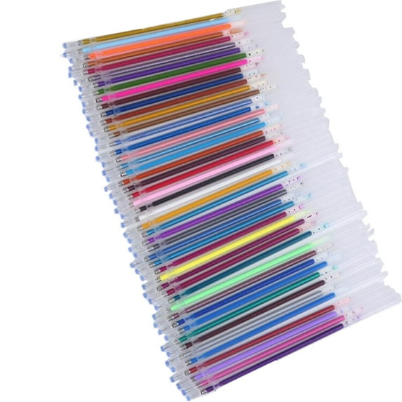 Furenl Premium Glitter Gel Pen Refills, Premium Glitter Gel Pens 0.8Mm Medium Tip Colorful Markers Suitable for Handmade Doodles, Paintings and Adult Coloring Books