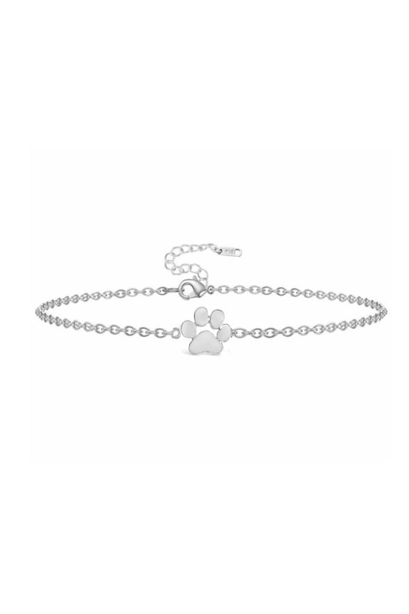 Fureverly Single Paw Print Link Chain Bracelet
