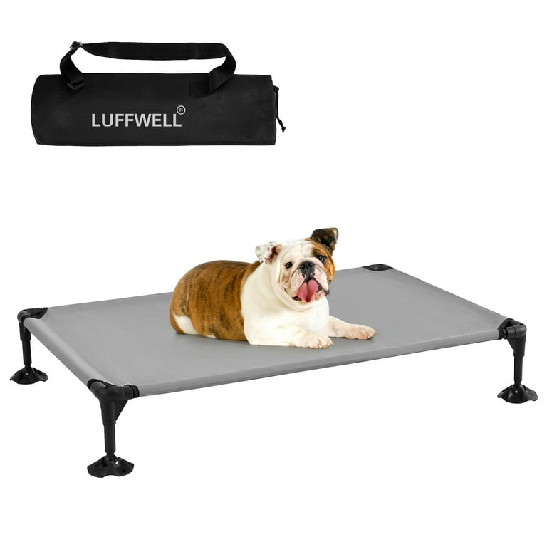 FurggisDirect Elevated Dog Bed for Camping Chew Proof Portable Washable Mesh Large Gray Walmart