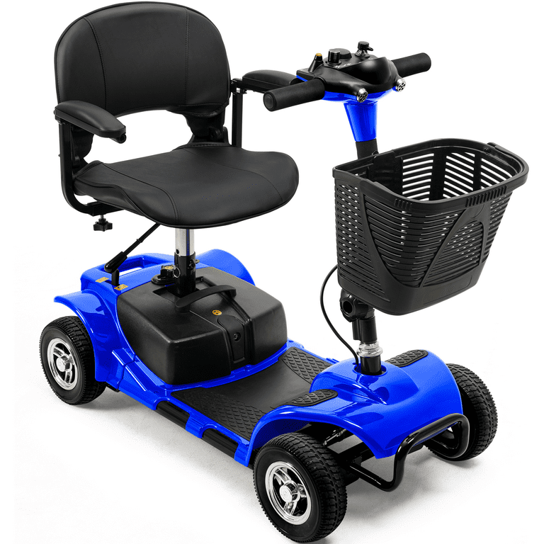 illoyalitet Optage faktureres Furgle 4 Wheels Mobility Scooter, Electric Powered Wheelchair Device for  Travel, Adults, Elderly, Blue - Walmart.com