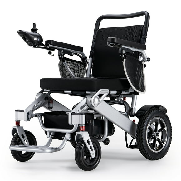 Furgle Electric Wheelchair Powful Foldable Wheelchair Mobility Scooter for Adults Senior,300 lbs Capacity,Black Silver