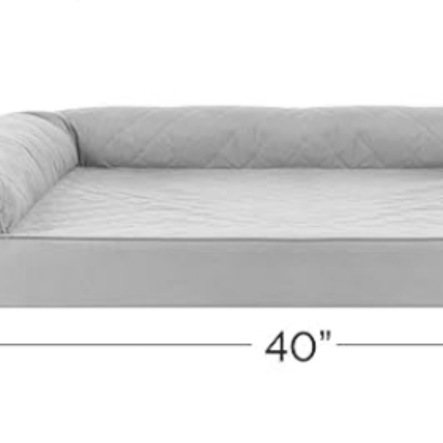 Furhaven Orthopedic Dog Bed for Large Dogs w/ Removable Bolsters & Washable Cover, For Dogs Up to 95 lbs - Quilted Sofa - Silver Gray, Jumbo/XL