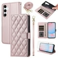 thumbnail image 1 of Furiet Wallet Case for Samsung Galaxy S23 FE 5G with Tempered Glass Screen Protector Wrist/Shoulder Strap, Card Slot Luxury PU Leather Stand Phone Cover for S 23 EF S23FE 23S Women Men Rose Gold, 1 of 8