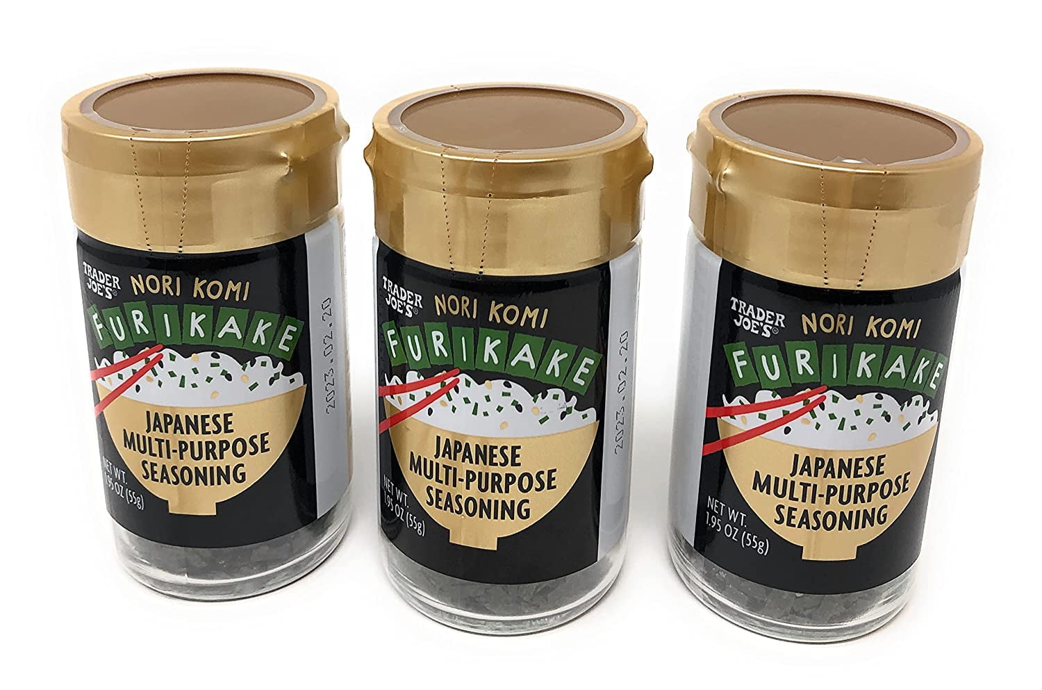 Furikake Japanese Multi-Purpose Seasoning Spice Japanese Nori Komi Trader Joes 3 Pack