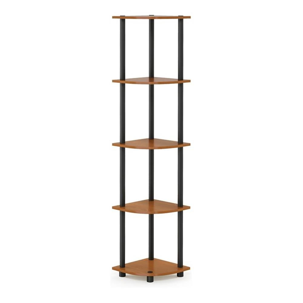 Black Corner 5-Tier Display Rack with Recycled PVC Tubes