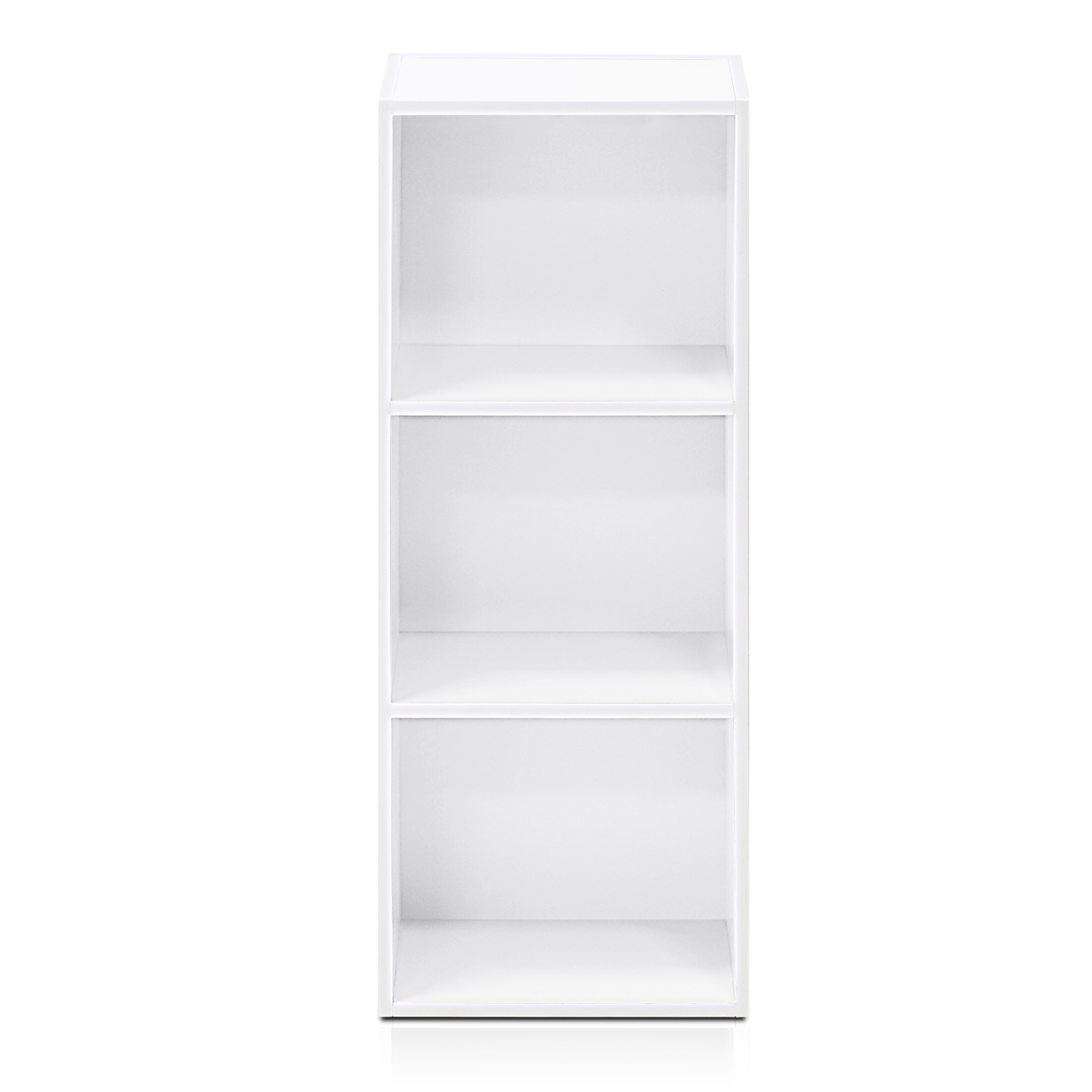 Furinno 11003WH 3 - Tier Open Shelf Bookcase, White Color - 12" W x 31.5" H x 9.3" D - image 1 of 10