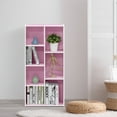 thumbnail image 1 of Furinno 11048 7-Cube Reversible Open Shelf, White/Pink, 1 of 6