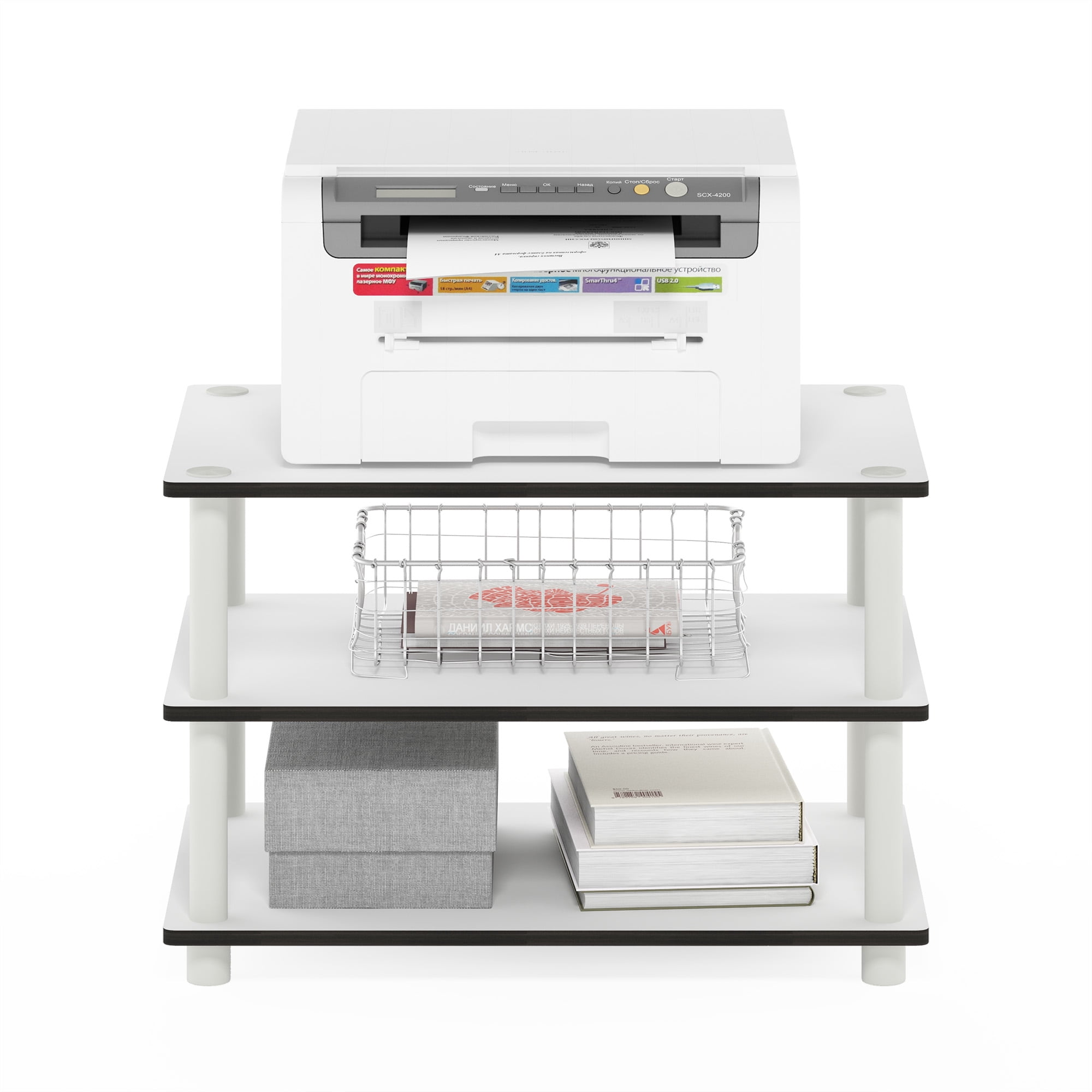 Furinno 11173 Just 3-Tier No-Tools Coffee Table, White