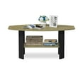 thumbnail image 1 of Furinno 11179 Simple Design Coffee Table, Brown Marble/Black, 1 of 5