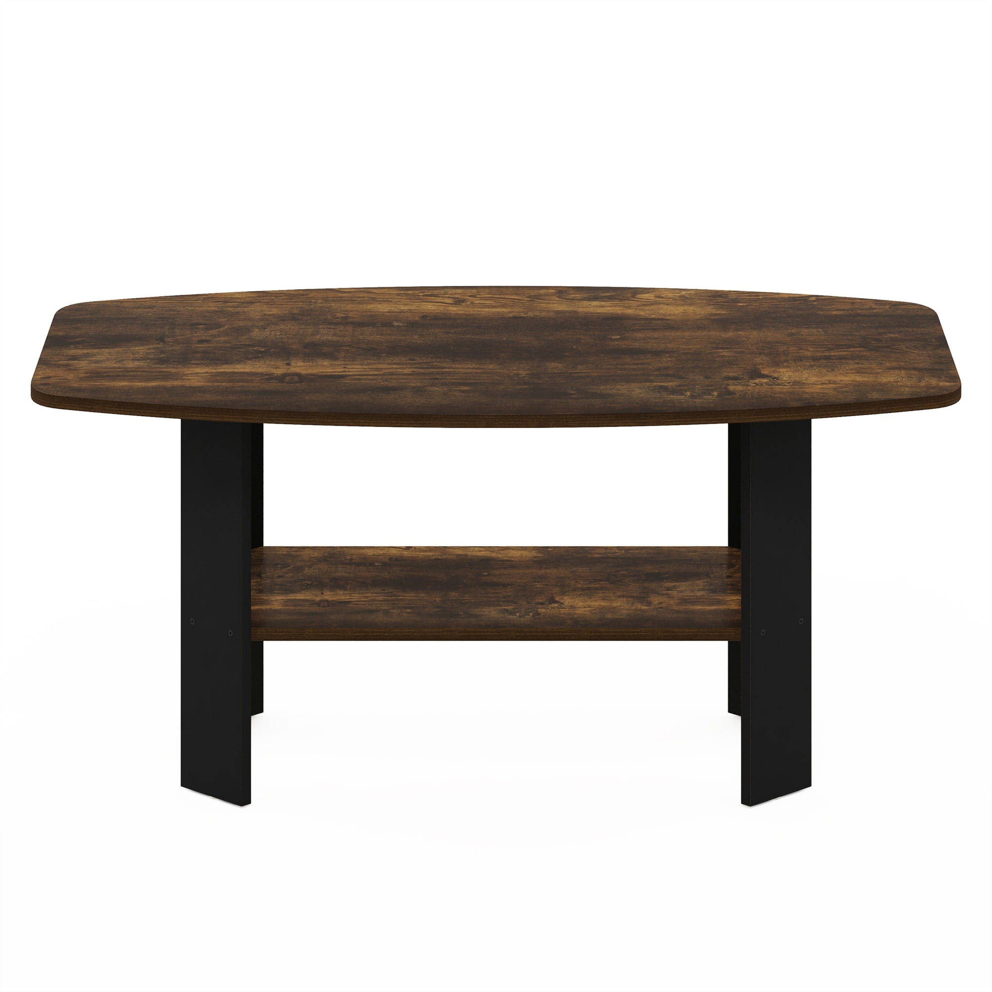 Compact Modern Amber Pine Rectangular Coffee Table