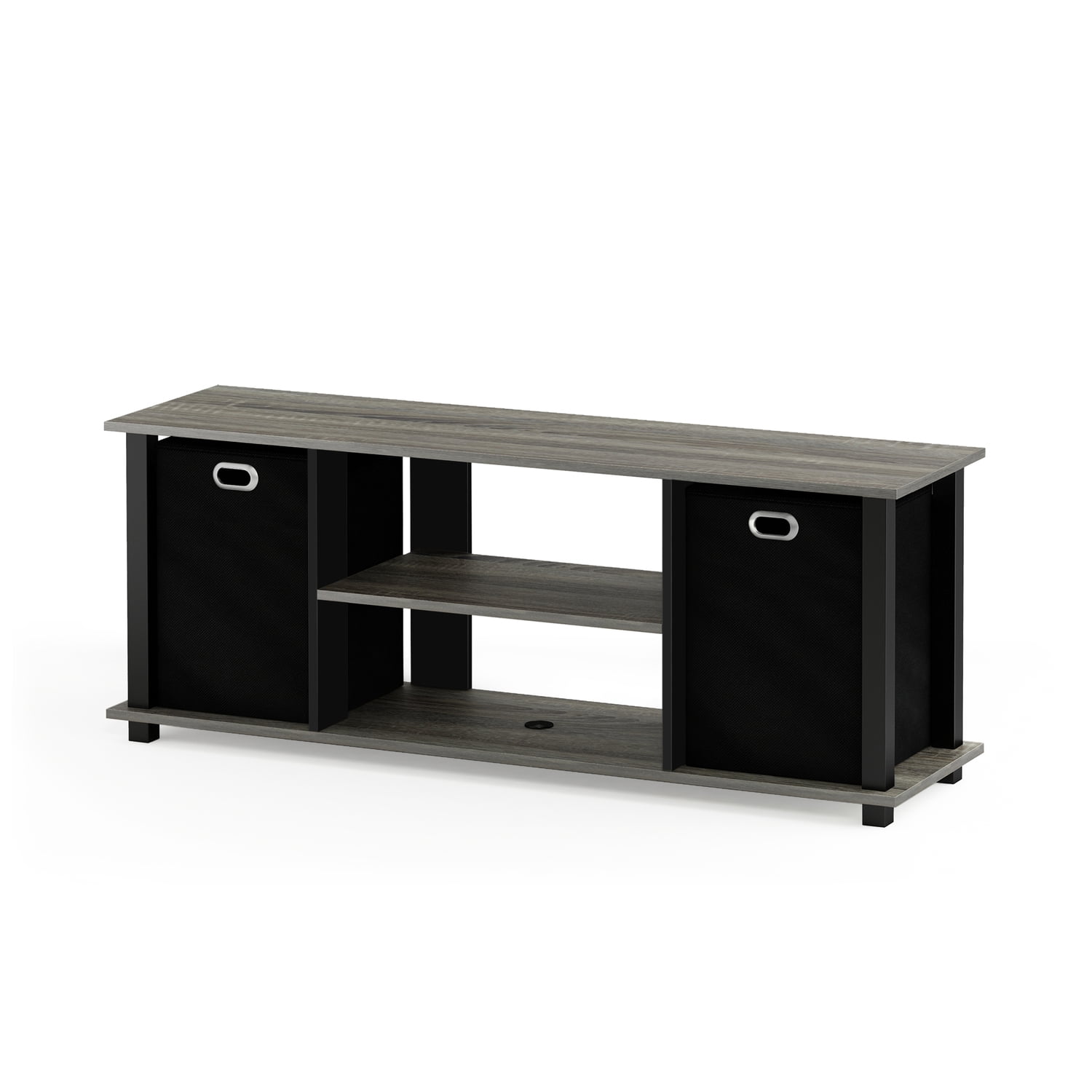Furinno 13054 Econ Entertainment Center w/Storage Bins, French Oak