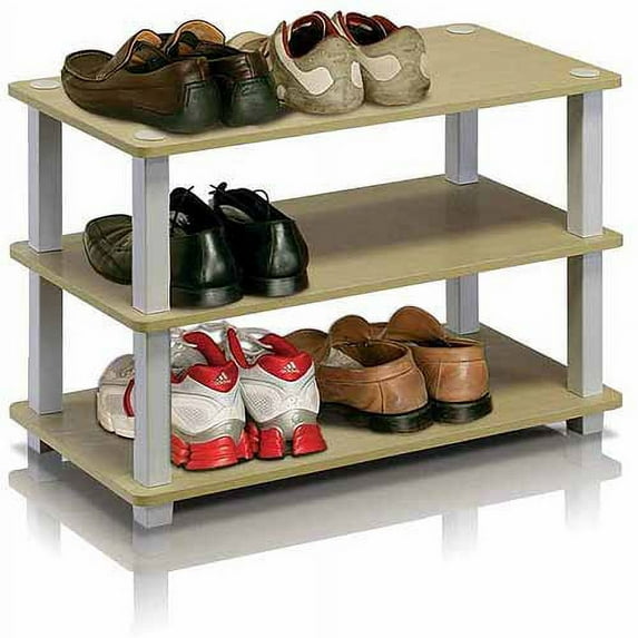 Furinno 13080 Turn-S-Tube No-tools 3-Tier Shoe Rack