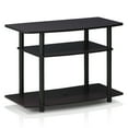 thumbnail image 1 of Furinno 13192DWN Turn-N-Tube No Tools 3-Tier TV Stand, Dark Walnut, 1 of 5