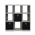 thumbnail image 1 of Furinno 13207 Simplistic 9-Cube Organizer with Bins, 1 of 5