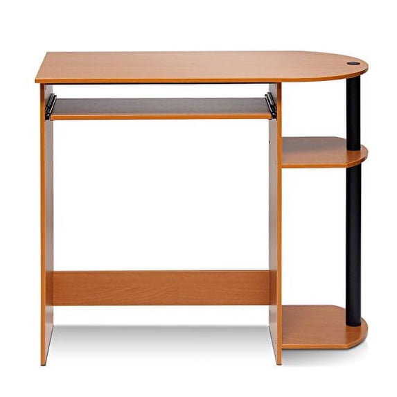 Furinno 14098R1LC/BK Easy Assembly Computer Desk, Light Cherry