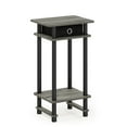 thumbnail image 1 of Furinno 17017 Turn-N-Tube Tall End Table with Bin, French Oak Grey/Black, 1 of 5