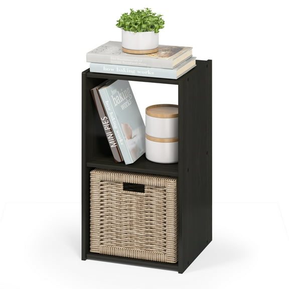 Furinno Pelli Cubic Storage Cabinet in 2x1 in Espresso