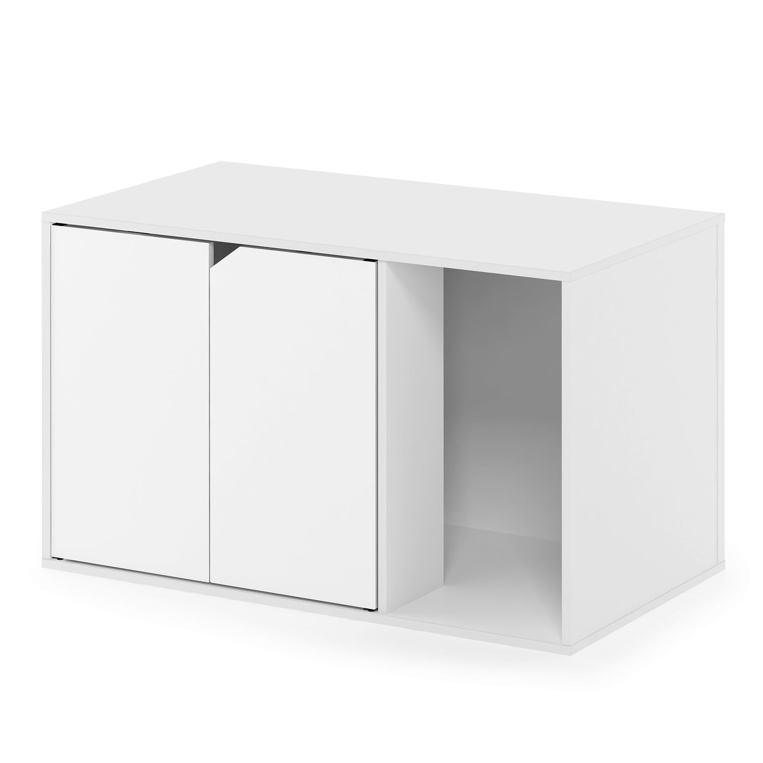 Furinno Peli Large Particle Board Enclosed Cat Litter Box Shelf Panels, Hardware Pack and Assembly Instructions, Solid White (1 Pack)