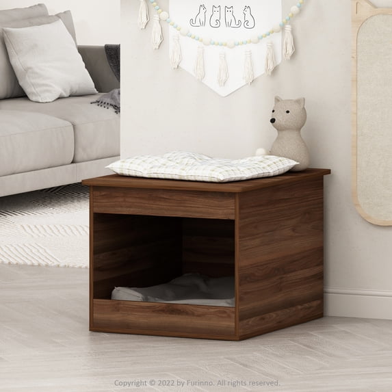 Furinno 20395CWN Peli Top Opening Litter Box Enclosure, Columbia Walnut