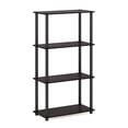 thumbnail image 1 of Furinno 23.6 W X 11.4 D X 43.25 H 4-Shelf Decorative Shelves, Dark Walnut, 1 of 6