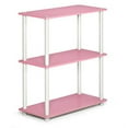 thumbnail image 1 of Furinno 23.6"W x 11.6"D x 29.5"H 3-Shelf Decorative Shelves, Pink and White, 1 of 7