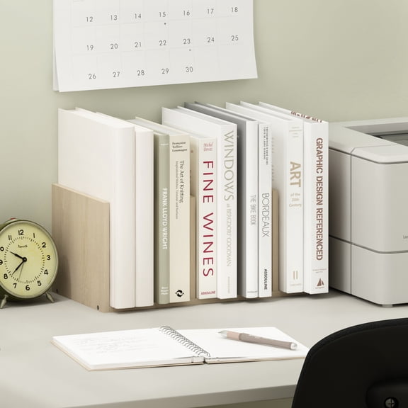 Furinno Hermite Home Office Supplies Desktop Bookshelf Storage Organizer, Bauhaus Oak