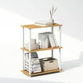thumbnail image 1 of Furinno 3 Tier Multipurpose Compact Display Standard Bookcase, Woods White, 29.60", 1 of 6