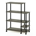 thumbnail image 1 of Furinno 35.2 W x 15.6 D x 46.1 H 5-Shelf Freestanding Shelves, French Oak Gray and Black, 1 of 5