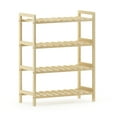 thumbnail image 1 of Furinno 4-Tier Shoe Rack, Pine Solid Wood, Natural, 1 of 6