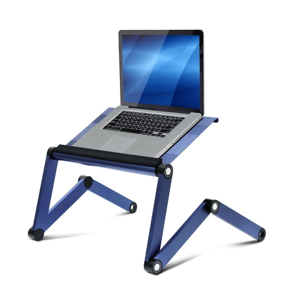 Furinno A6-LB Ergonomics Aluminum Vented AdJustable Multi-functional Laptop Desk Portable Bed Tray, Light Blue