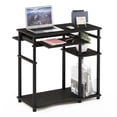 thumbnail image 1 of Furinno Abbott Desk, 31.5 Inch Black Computer Desk with Keyboard Tray, Easy Assembly Gaming Desk with Storage Shelf, Office Desk for Home Office, Bedroom, Black Espresso, 1 of 5