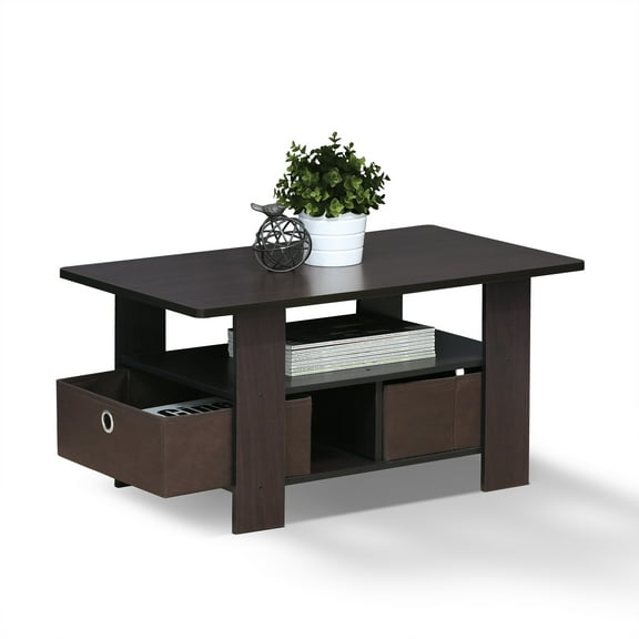 Furinno Andrey Coffee Table with Bin Drawer, Multiple Colors