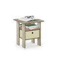 thumbnail image 1 of Furinno Andrey Side Table with Bin Drawer, Oak End Table with Open Shelves, Night Stand, Bedside Table, for Living Room, Bedroom, Light Oak, 1 of 5