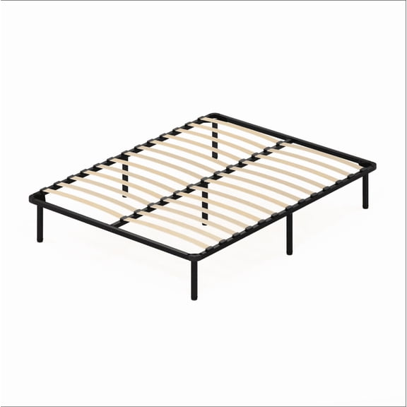 FURINNO Angeland Sleigh Black Bed Frame