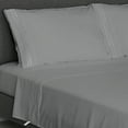 thumbnail image 1 of Furinno Angeland Vienne 4-Piece Microfiber Bed Sheet Set, Full, Grey, 1 of 7