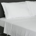 thumbnail image 1 of Furinno Angeland Vienne 4-Piece Microfiber Bed Sheet Set, Queen, White, 1 of 5