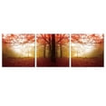 thumbnail image 1 of SENIK Autumn Leaves 3-Panel MDF Framed Photography Triptych Print, 72 x 24-in, 1 of 5