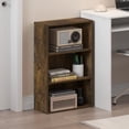 thumbnail image 1 of Furinno Basic 3-Tier Open Shelf Bookcase, Bookshelf, Storage Organizer, 7 x 17 x 26, Amber Pine, 1 of 6