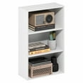 thumbnail image 1 of Furinno Basic 3-Tier Open Shelf Bookcase, Bookshelf, Storage Organizer, 7 x 17 x 26, White, 1 of 4