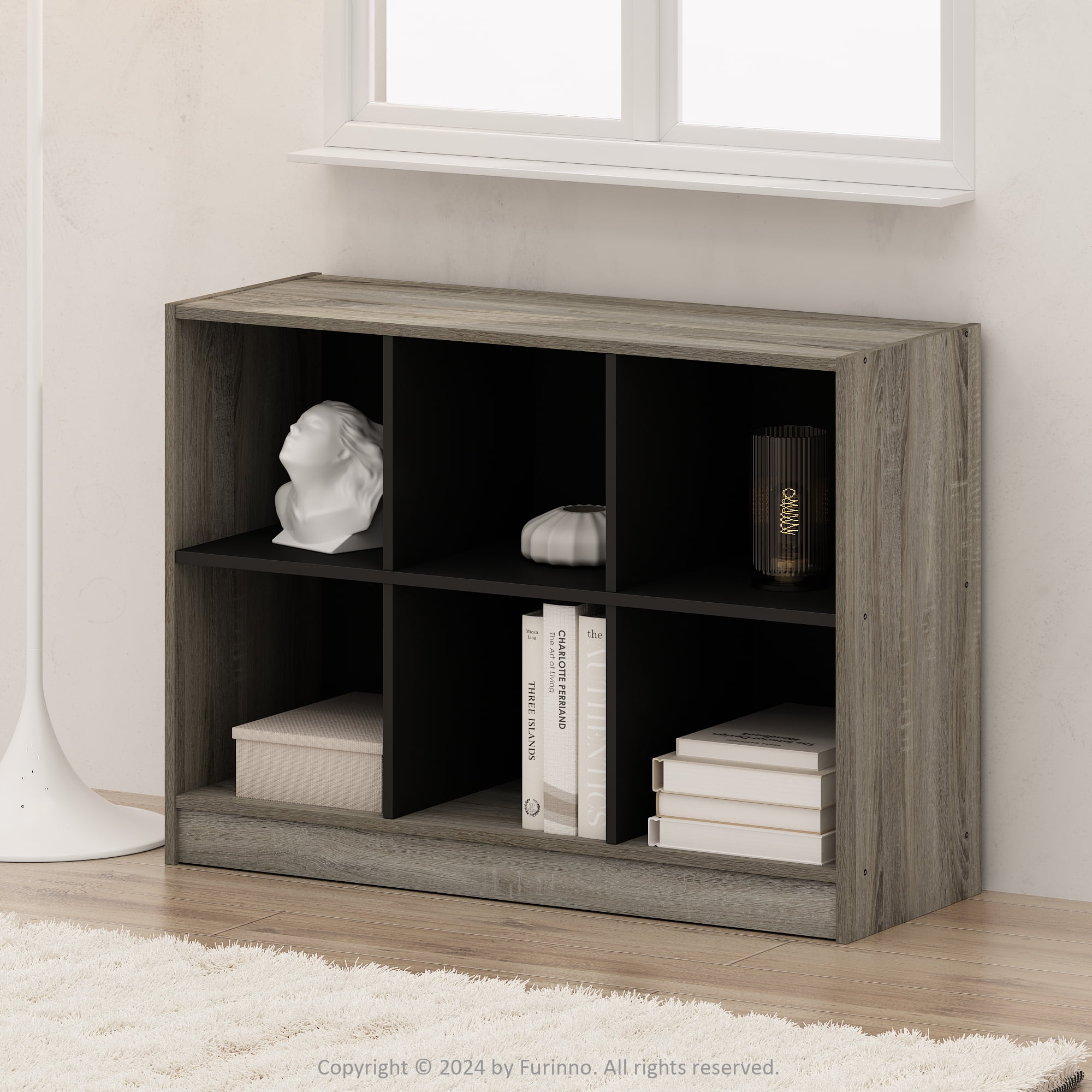 Furinno Basic 3x2 Cube Organizer Shelf Storage Bookcase French Oak