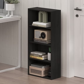 Furinno BASIC 4-Tier Open Shelf Bookcase 7 x 17 x 35inches in Espresso